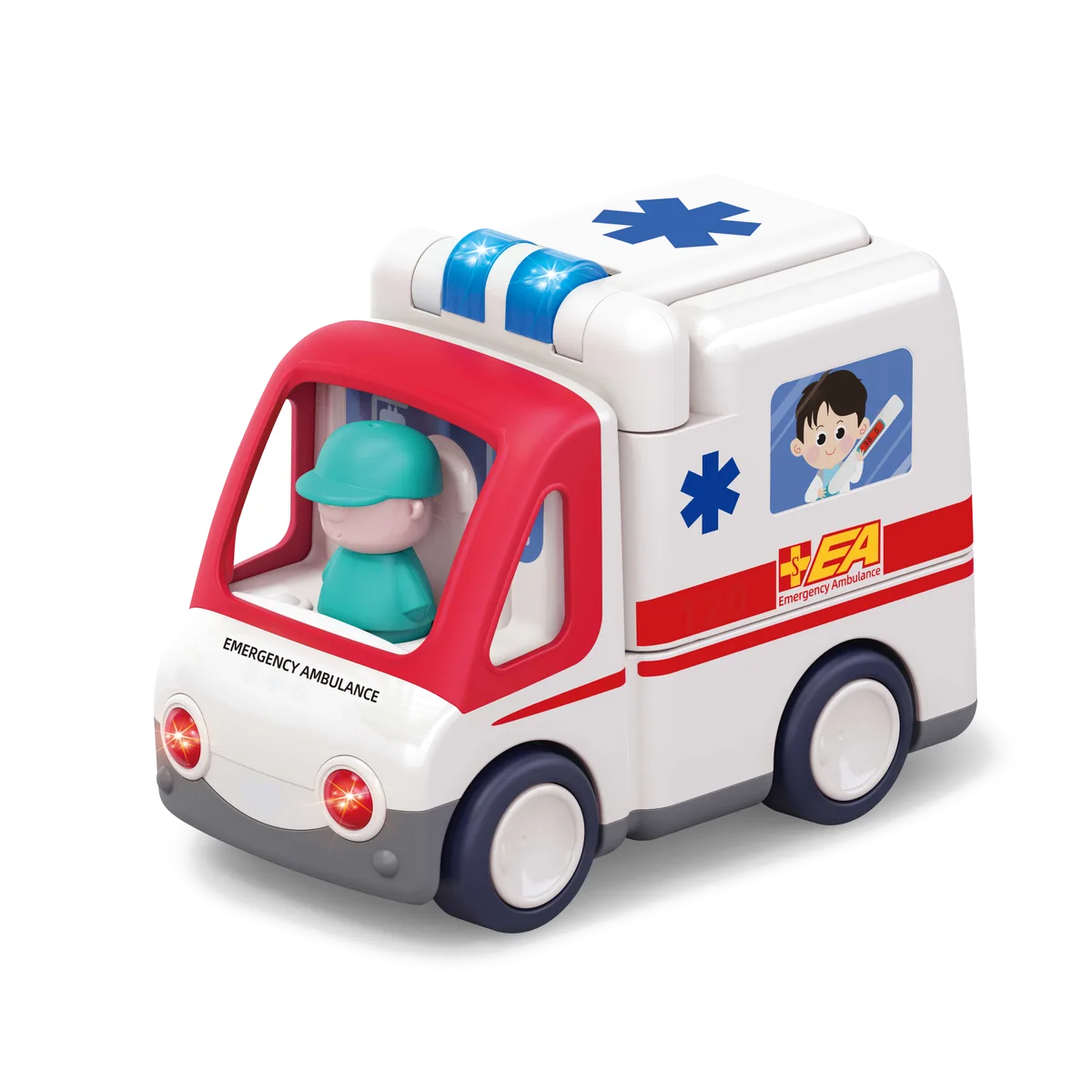 Kinder and Kids Ambulans med ljus, musik och rörelse